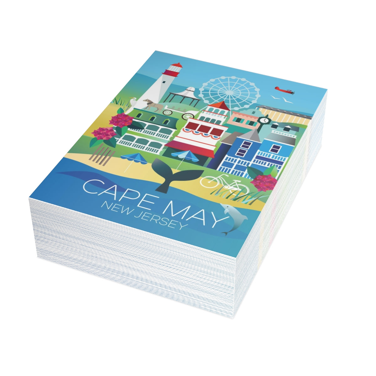 Cape May Folded Matte Notecards + Envelopes (10pcs)
