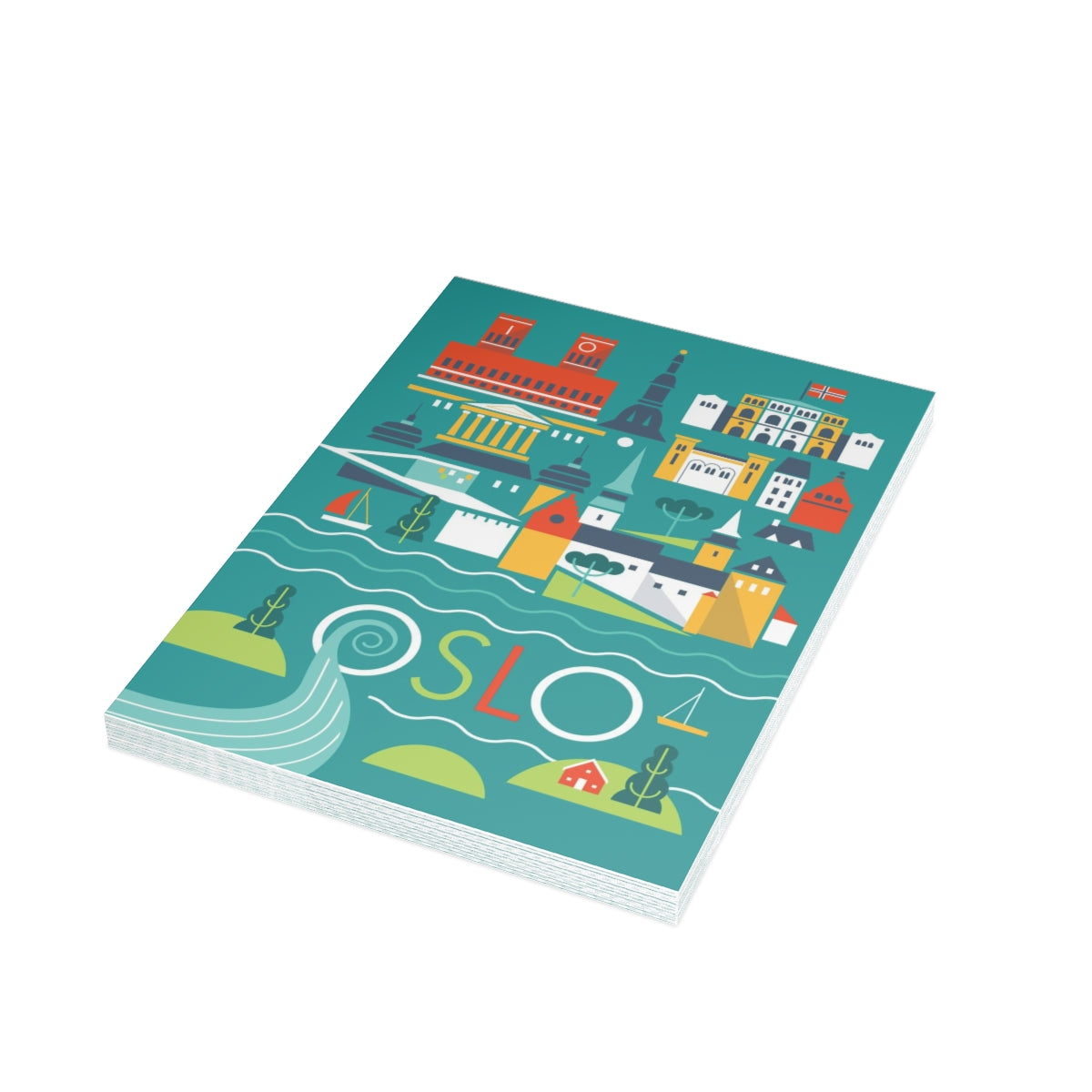 Oslo Folded Matte Notecards + Envelopes (10pcs)
