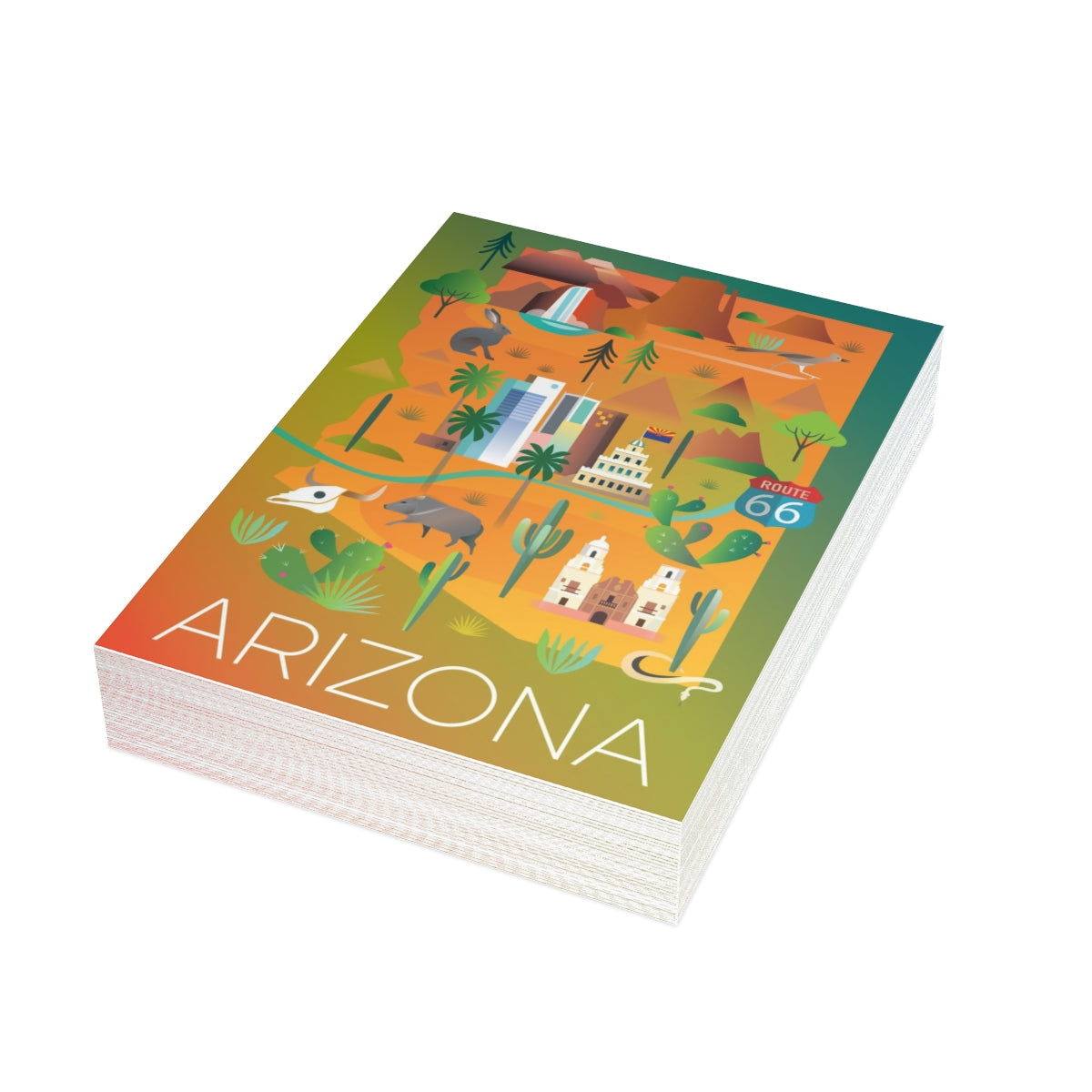 Arizona Folded Matte Notecards + Envelopes (10pcs)