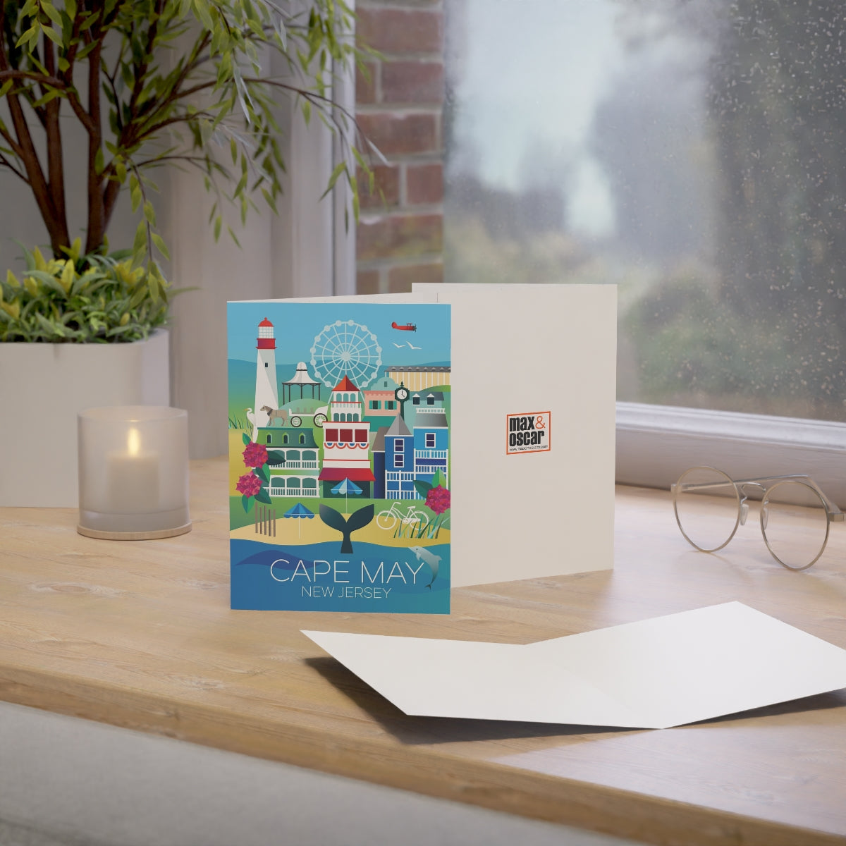 Cape May Folded Matte Notecards + Envelopes (10pcs)