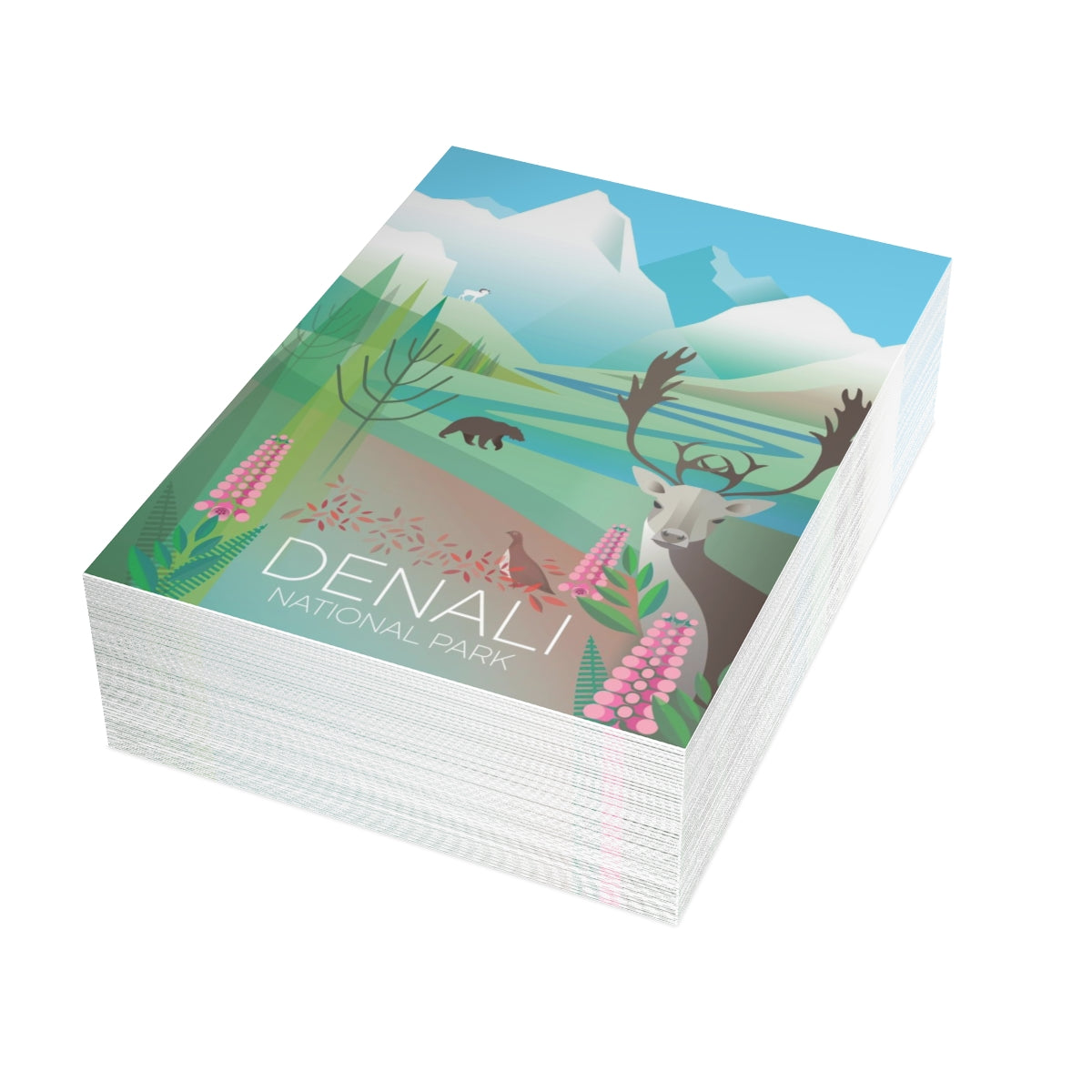Denali National Park Folded Matte Notecards + Envelopes (10pcs)