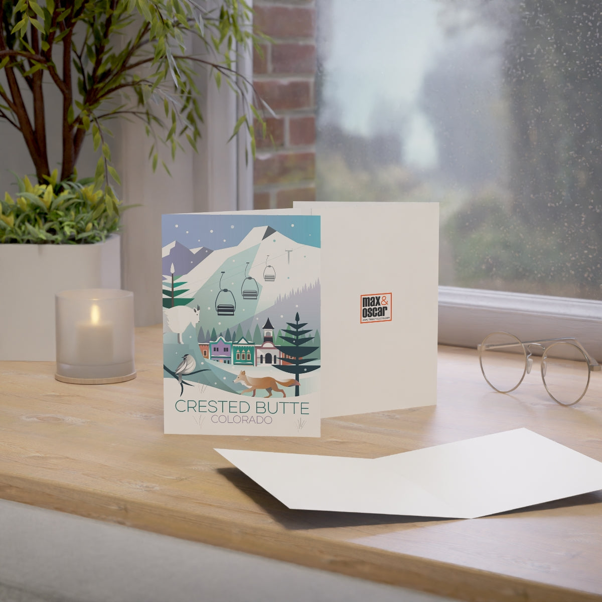 Crested Butte Folded Matte Notecards + Envelopes (10pcs)