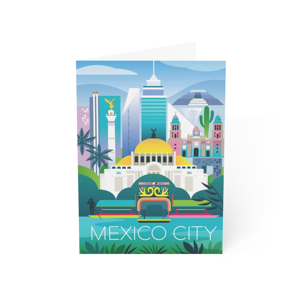 Mexico City Folded Matte Notecards + Envelopes (10pcs)