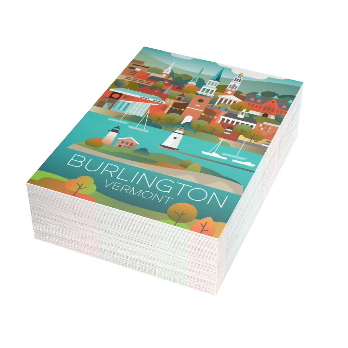 Burlington Folded Matte Notecards + Envelopes (10pcs)