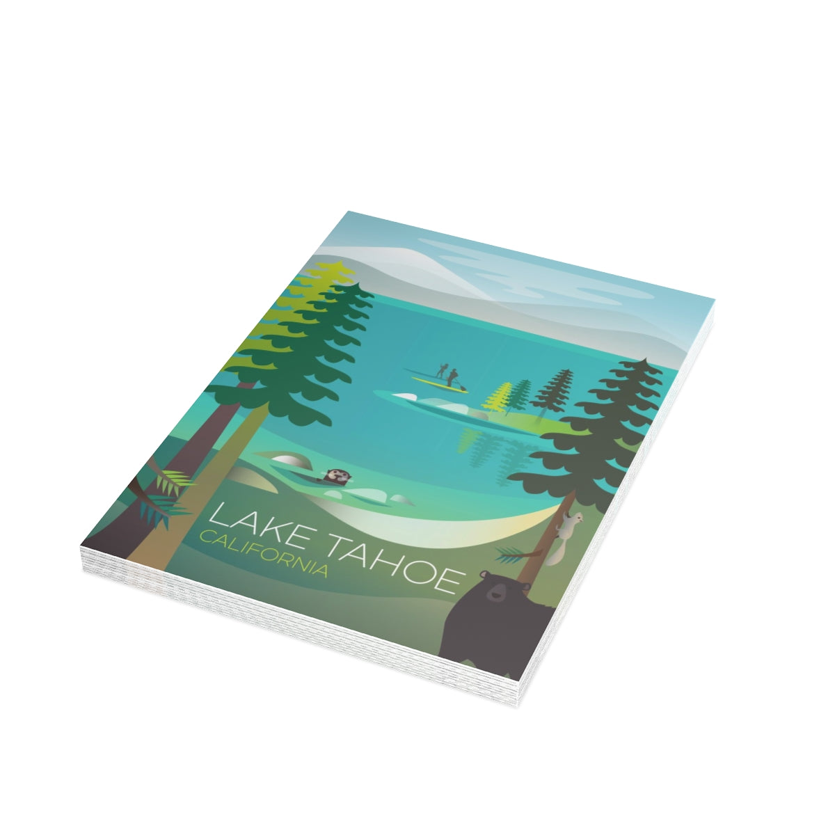 Lake Tahoe Folded Matte Notecards + Envelopes (10pcs)