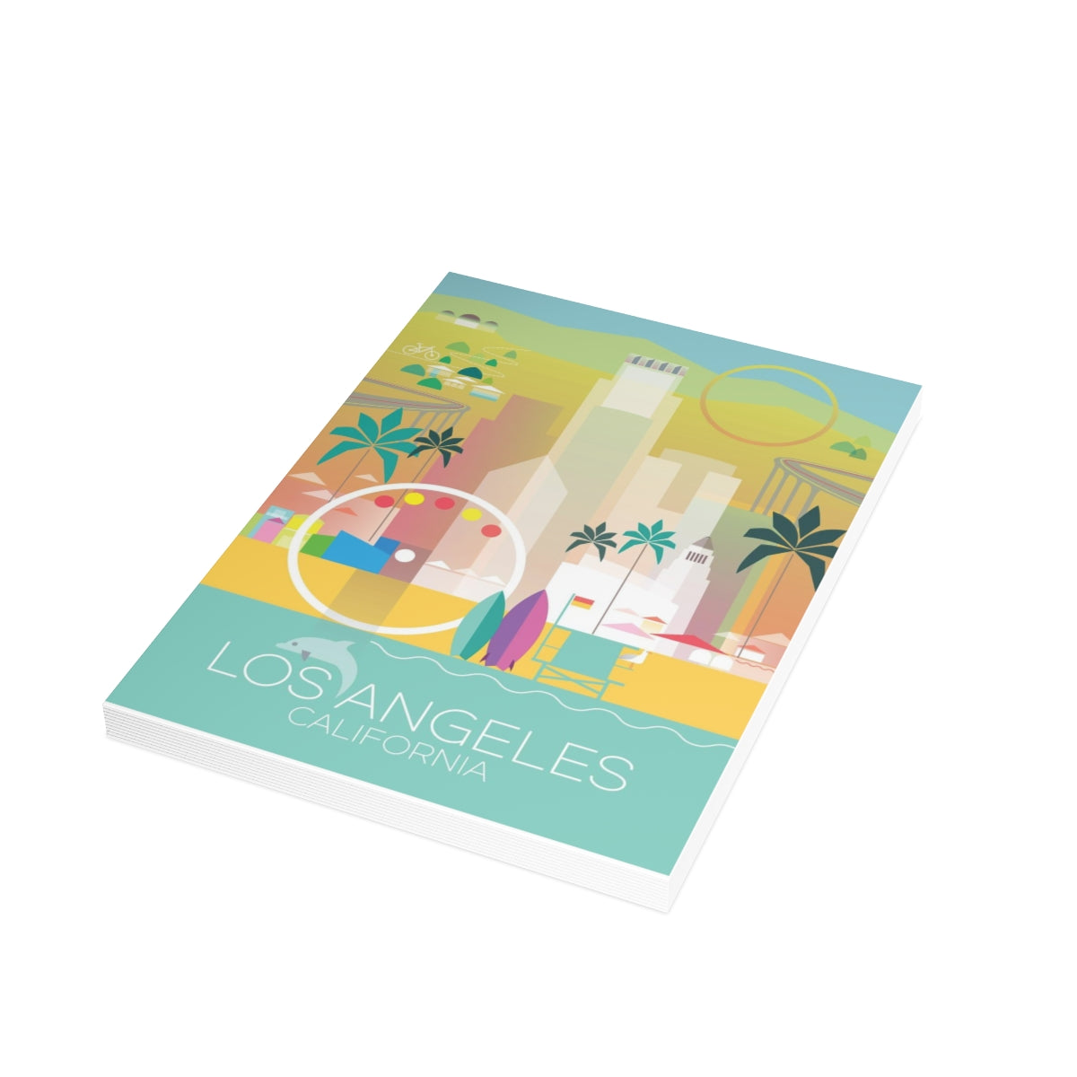 Los Angeles Folded Matte Notecards + Envelopes (10pcs)