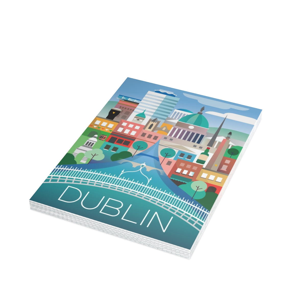 Dublin Folded Matte Notecards + Envelopes (10pcs)