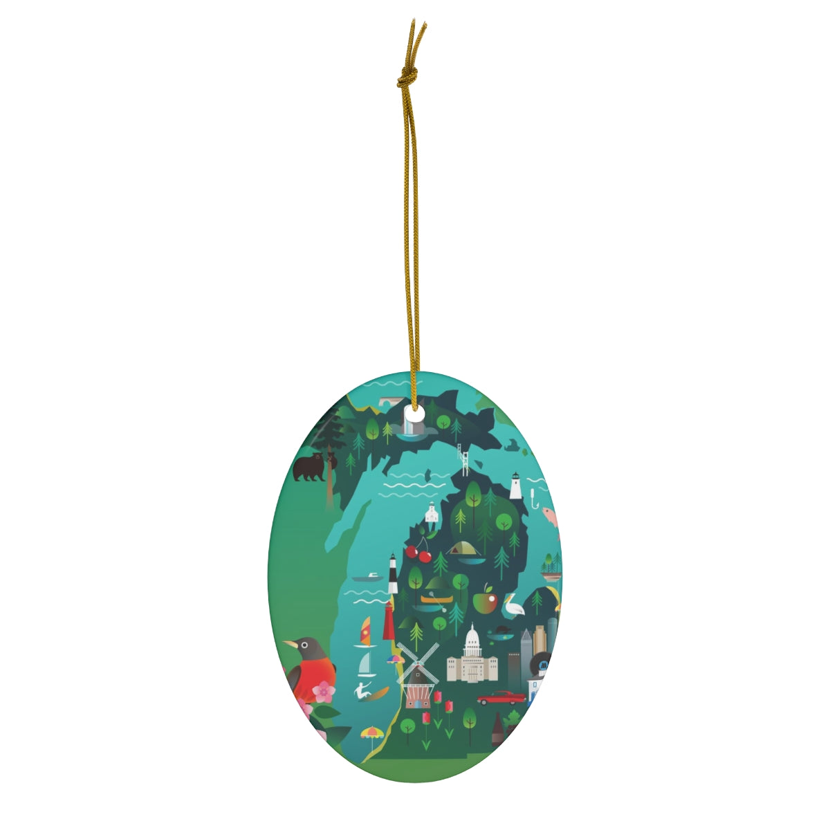 Michigan-Keramik-Ornament