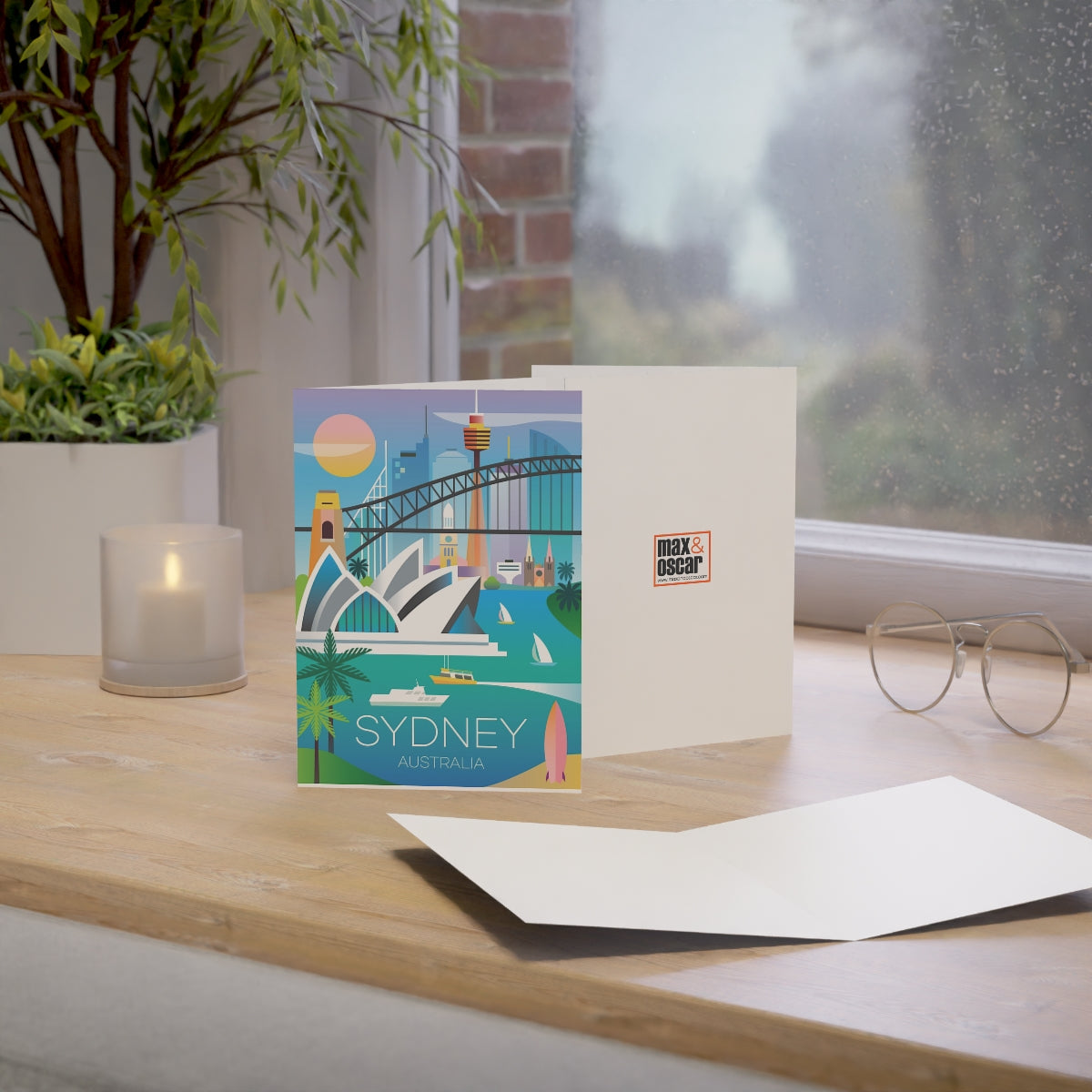 Sydney Folded Matte Notecards + Envelopes (10pcs)