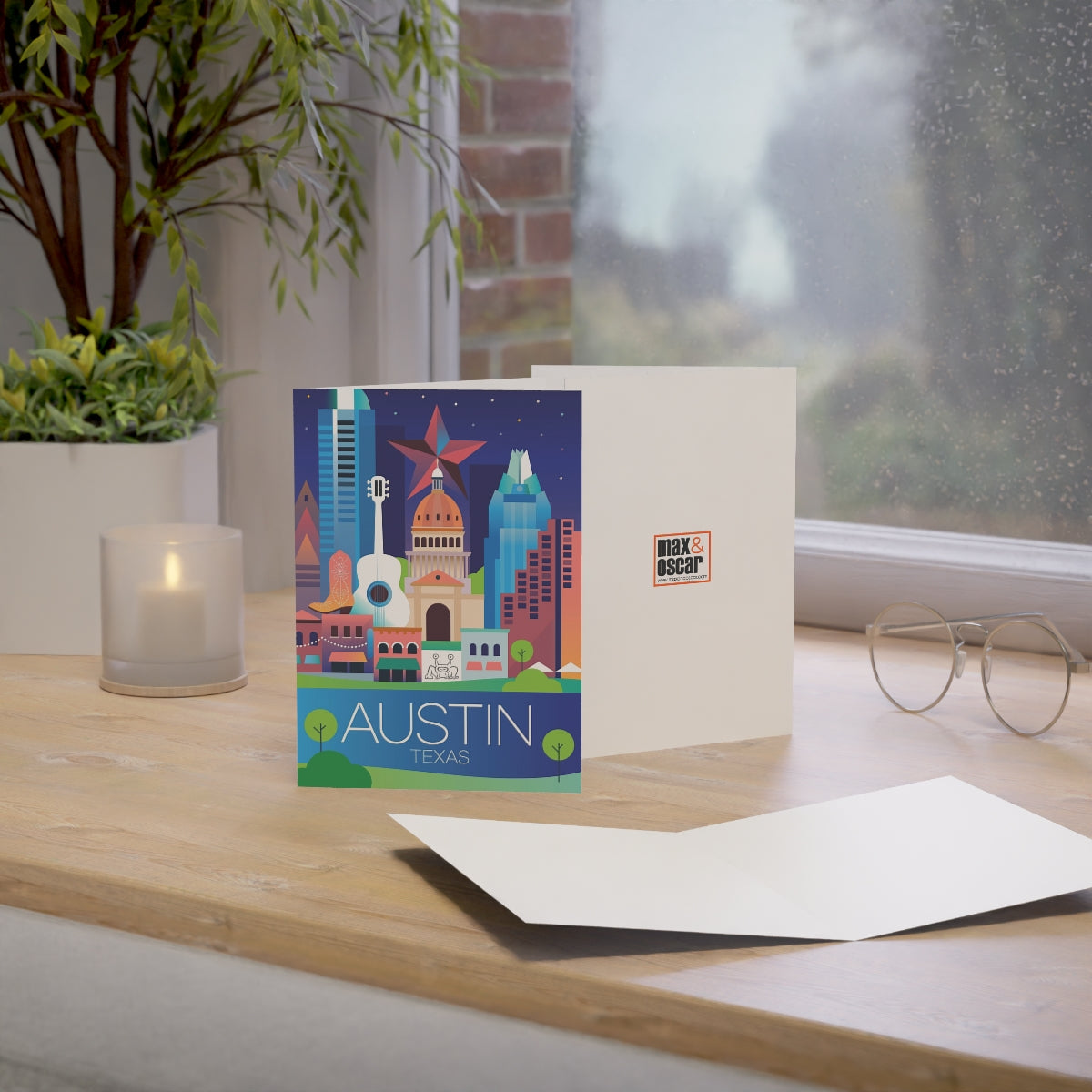 Austin Folded Matte Notecards + Envelopes (10pcs)