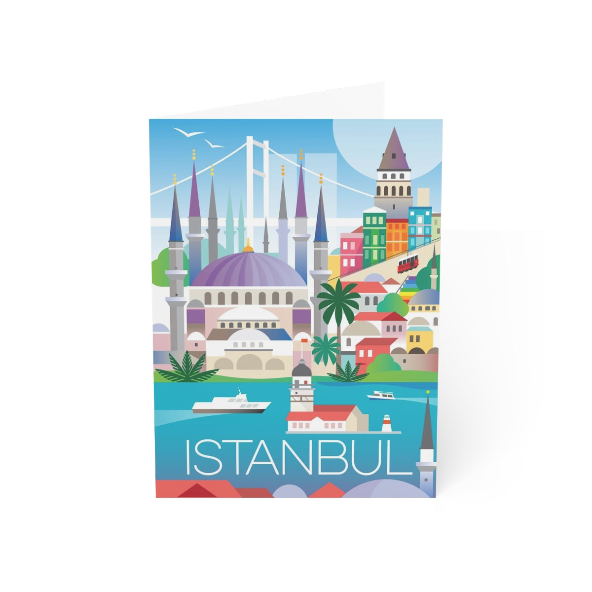 Istanbul Folded Matte Notecards + Envelopes (10pcs)