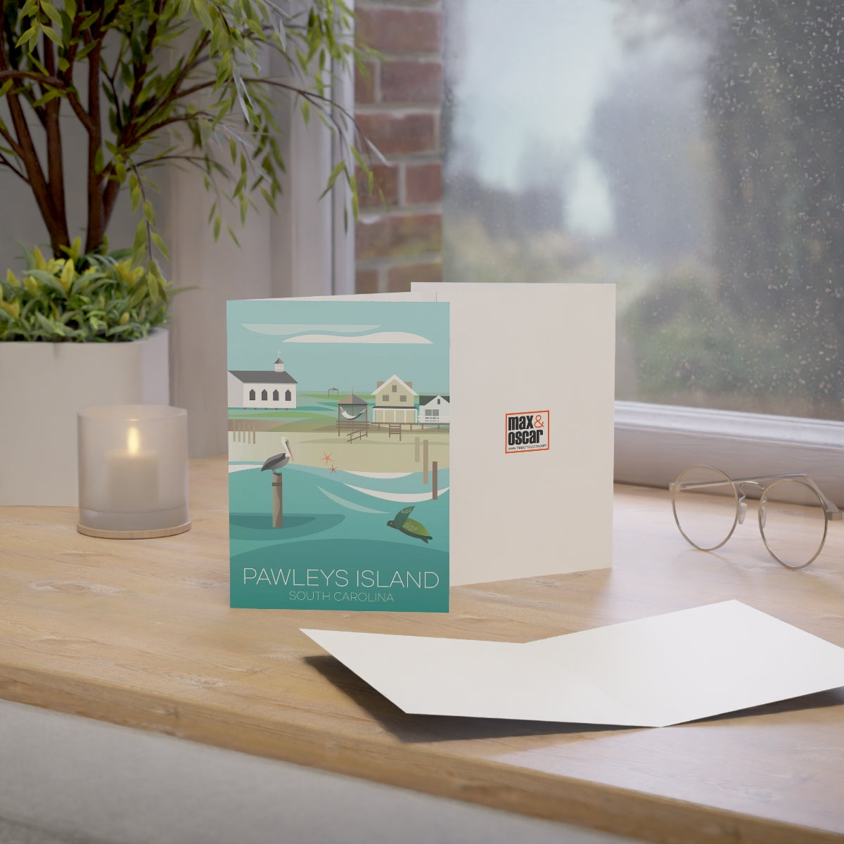 Pawleys Island Folded Matte Notecards + Envelopes (10pcs)