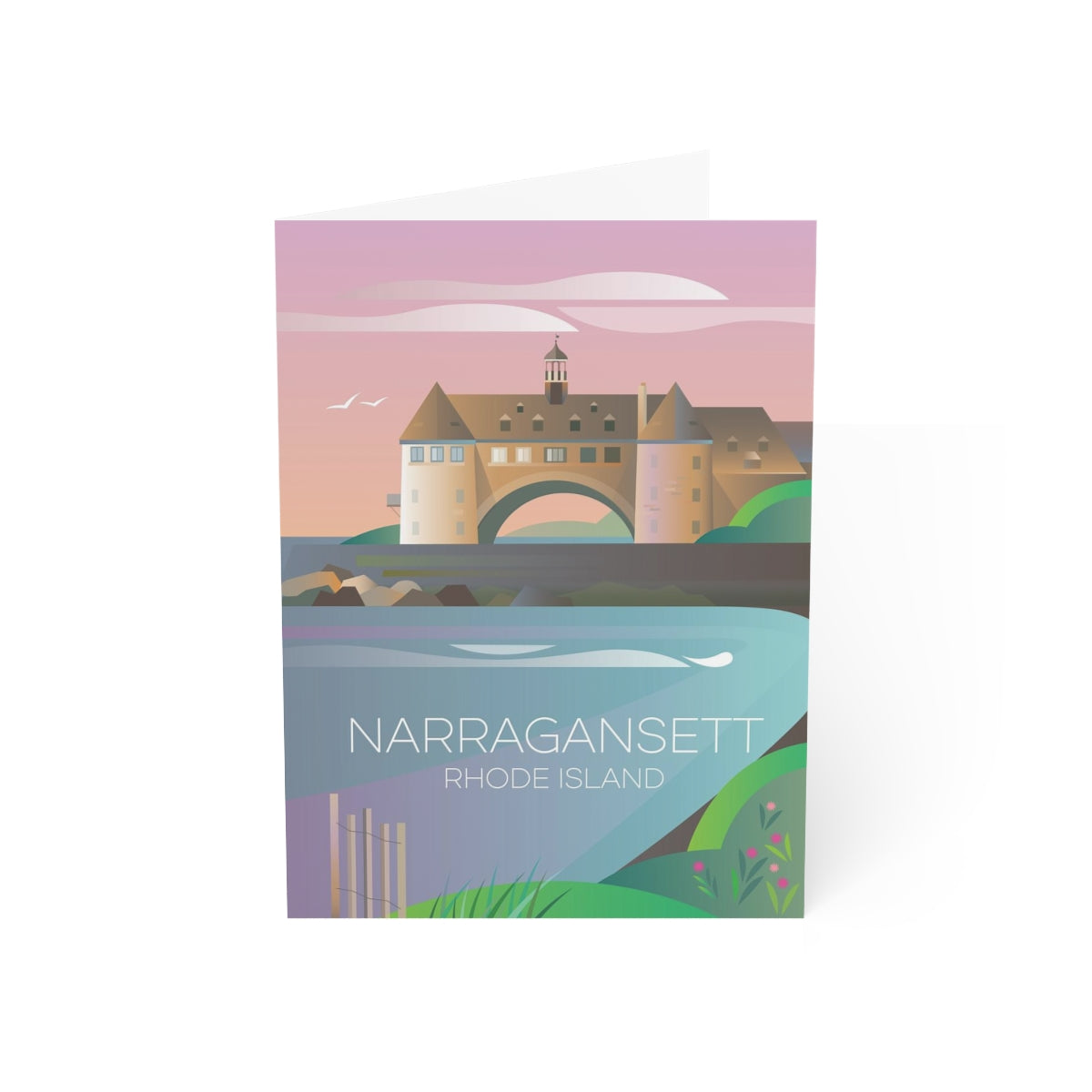 Narragansett Folded Matte Notecards + Envelopes (10pcs)