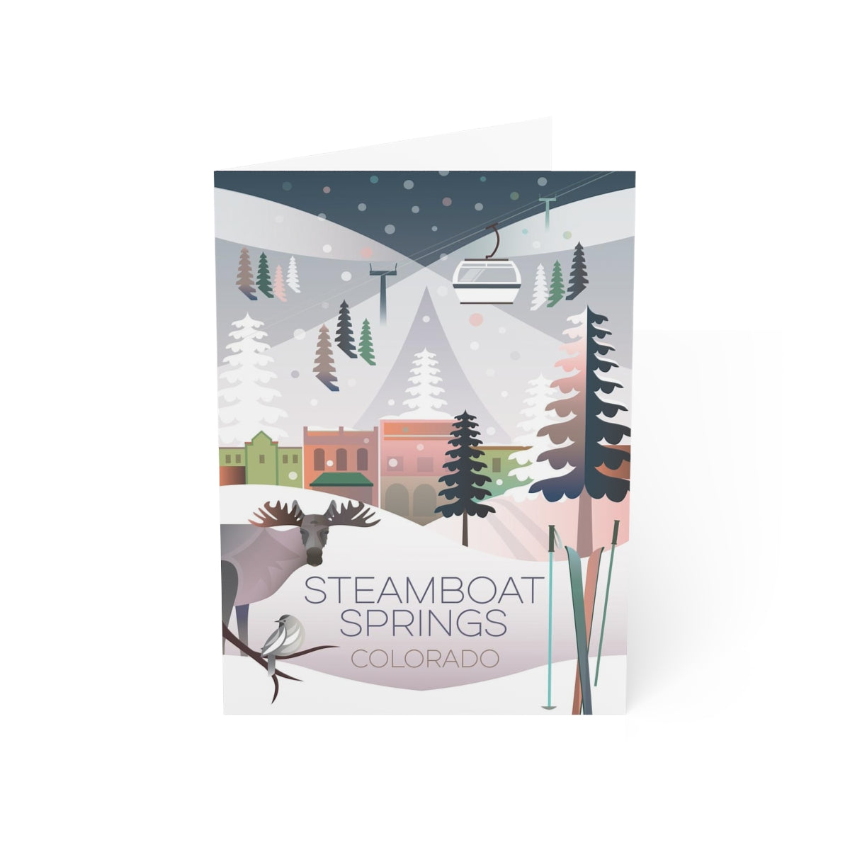 Steamboat Springs Folded Matte Notecards + Envelopes (10pcs)