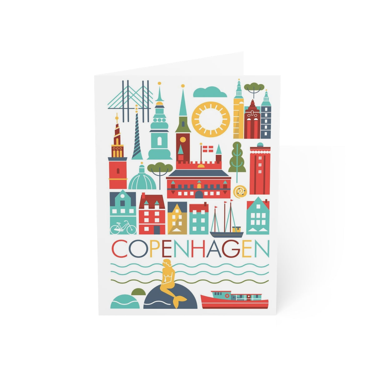 Copenhagen Scandi Folded Matte Notecards + Envelopes (10pcs)