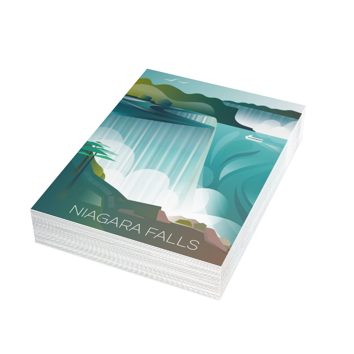 Niagara Falls Folded Matte Notecards + Envelopes (10pcs)