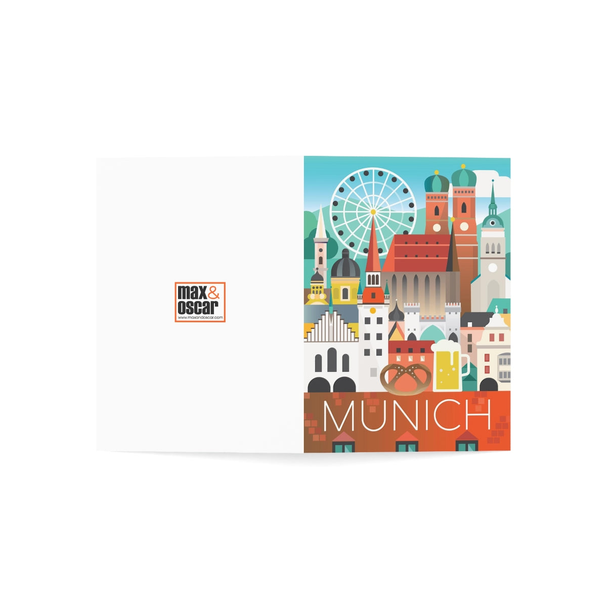Munich Folded Matte Notecards + Envelopes (10pcs)