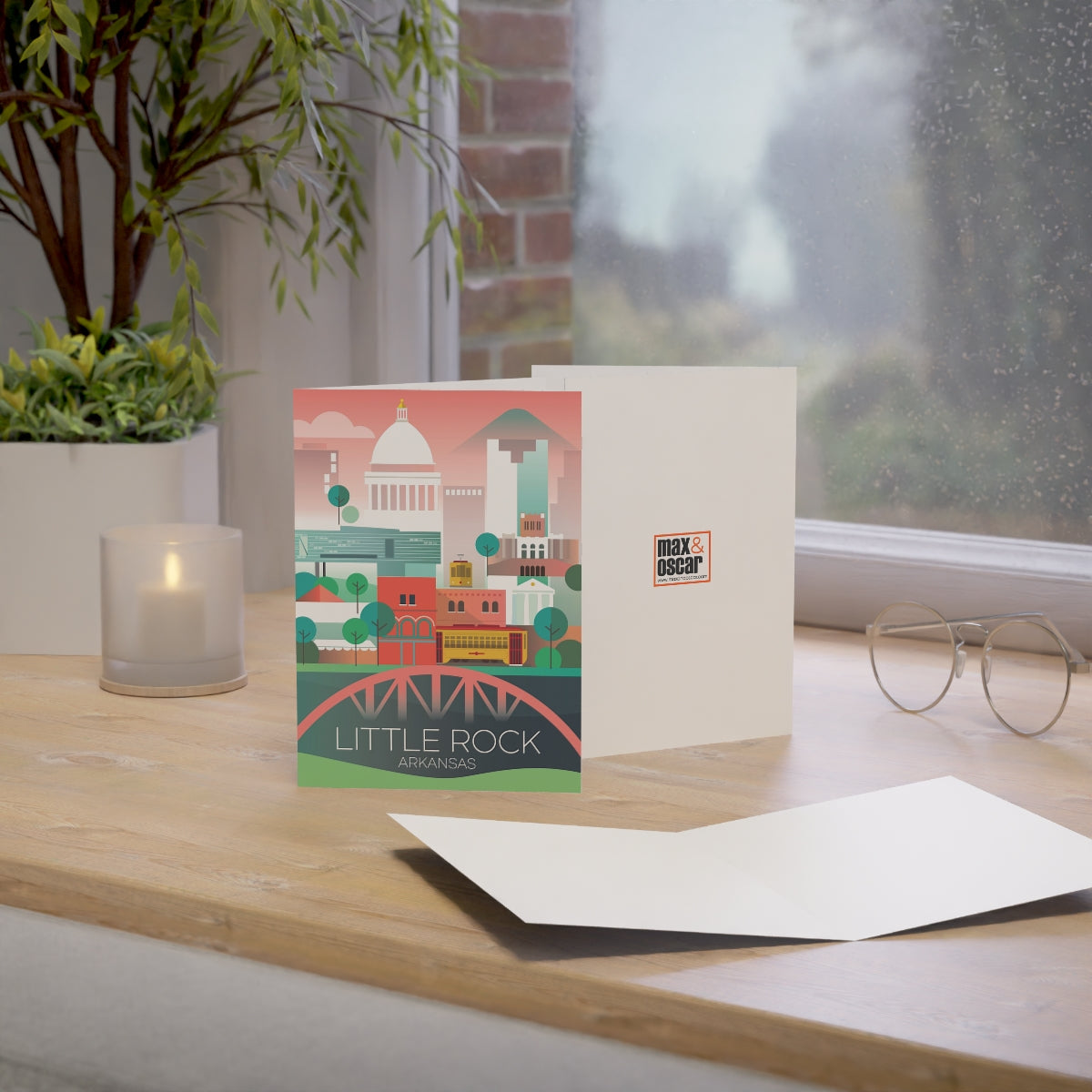 Little Rock Folded Matte Notecards + Envelopes (10pcs)