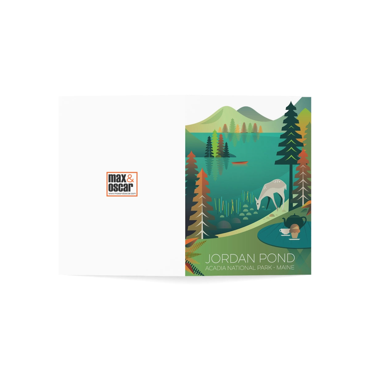 Acadia National Park, Jordan Pond Folded Matte Notecards + Envelopes (10pcs)
