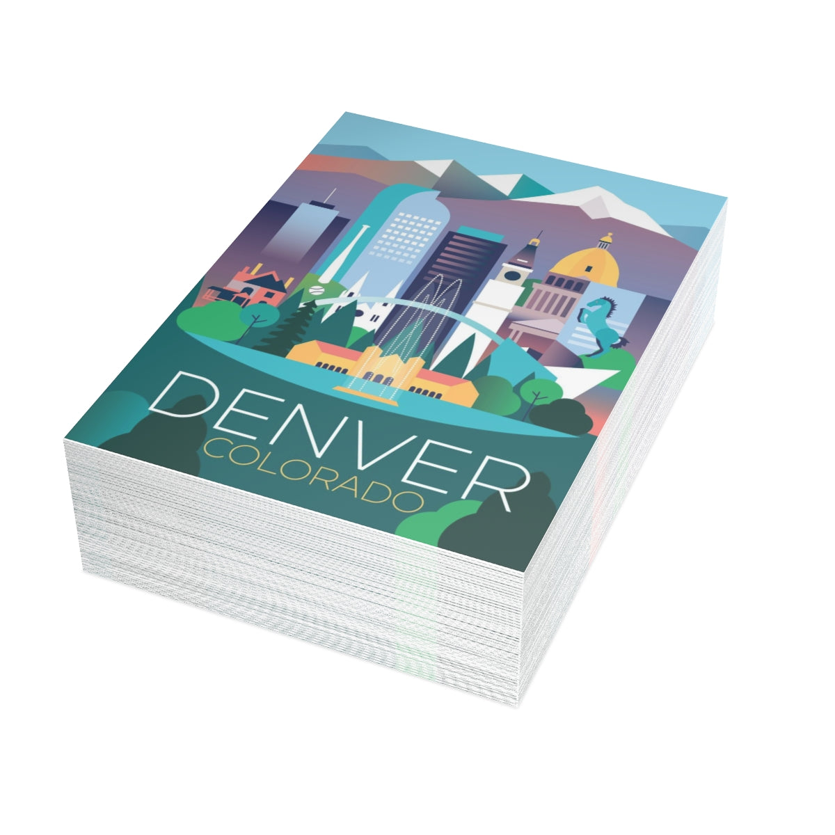 Denver Folded Matte Notecards + Envelopes (10pcs)
