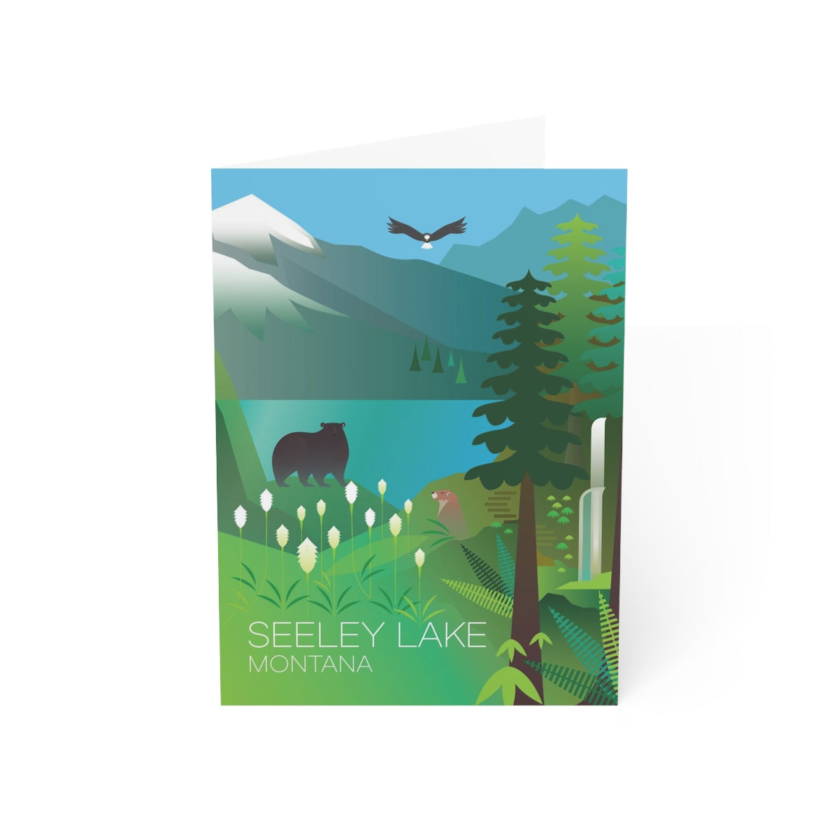 Seeley Lake Folded Matte Notecards + Envelopes (10pcs)