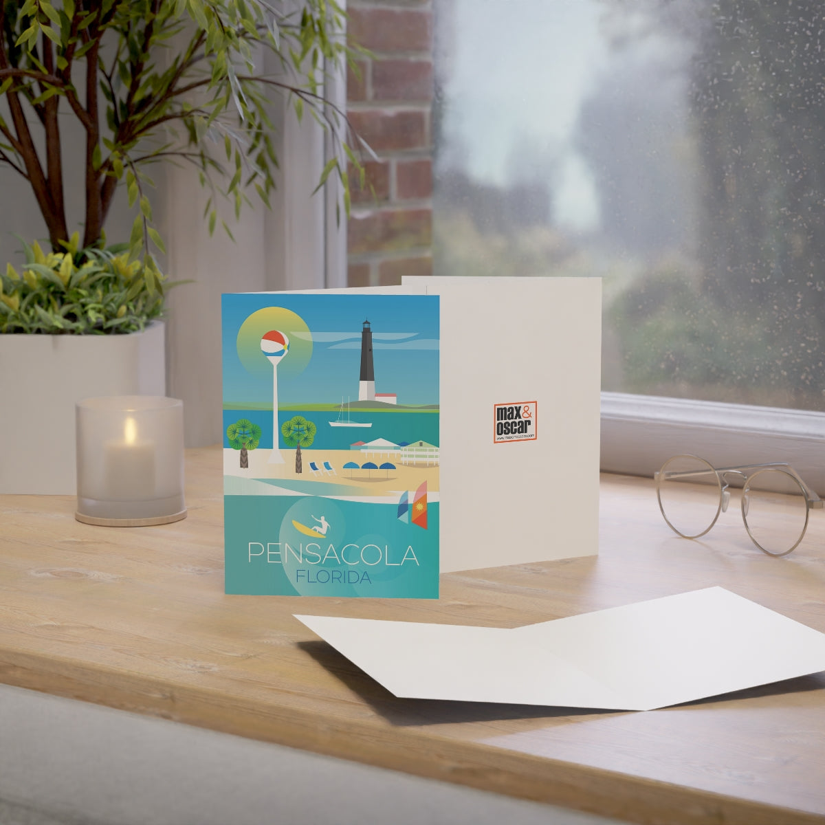Pensacola Folded Matte Notecards + Envelopes (10pcs)