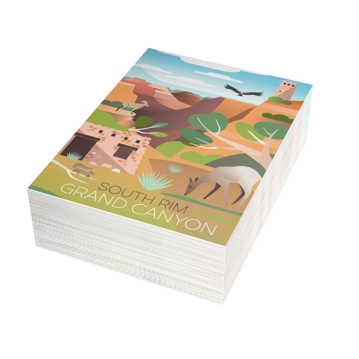 Grand Canyon National Park, South Rim Folded Matte Notecards + Envelopes (10pcs)