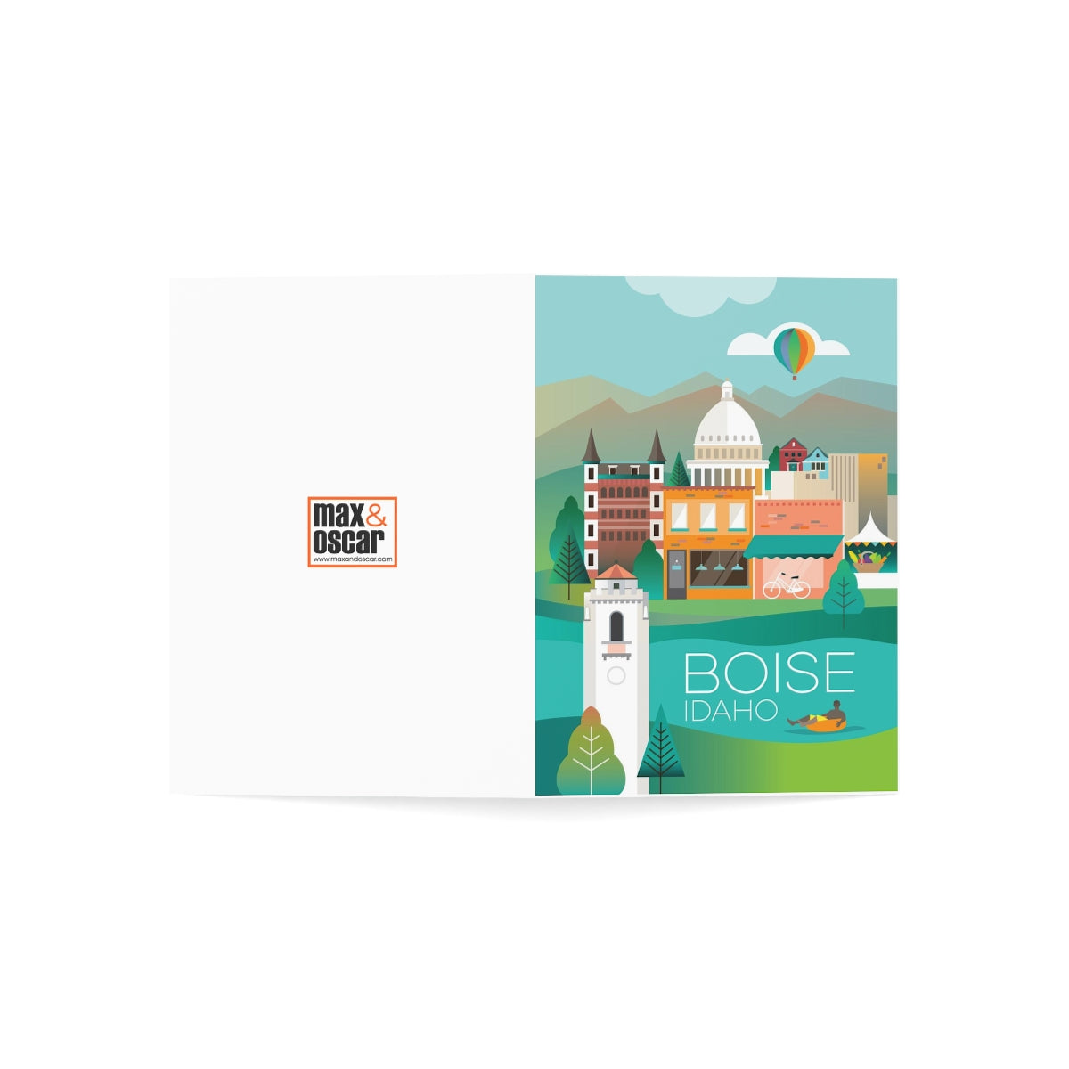 Boise Folded Matte Notecards + Envelopes (10pcs)