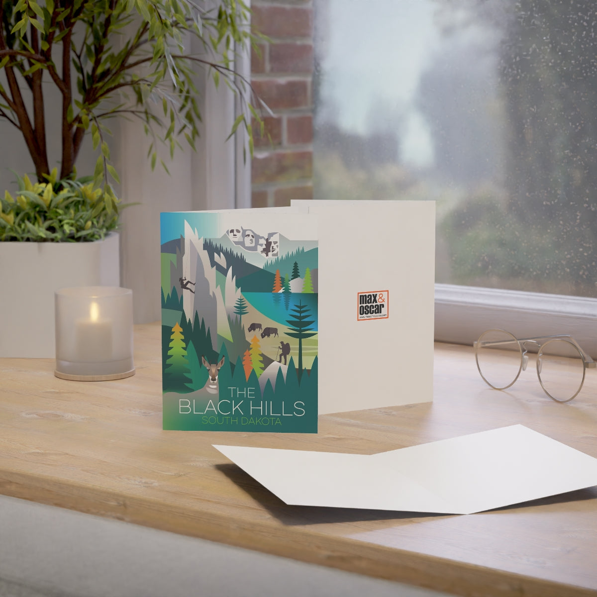 The Black Hills Folded Matte Notecards + Envelopes (10pcs)