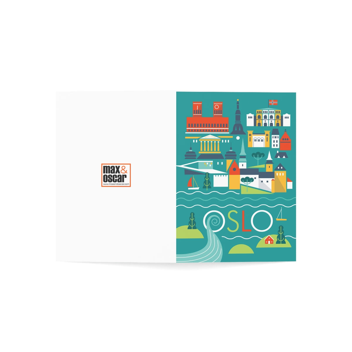 Oslo Folded Matte Notecards + Envelopes (10pcs)