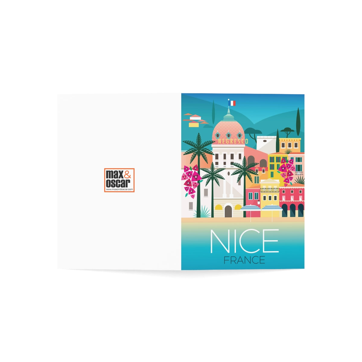 Nice, France Folded Matte Notecards + Envelopes (10pcs)