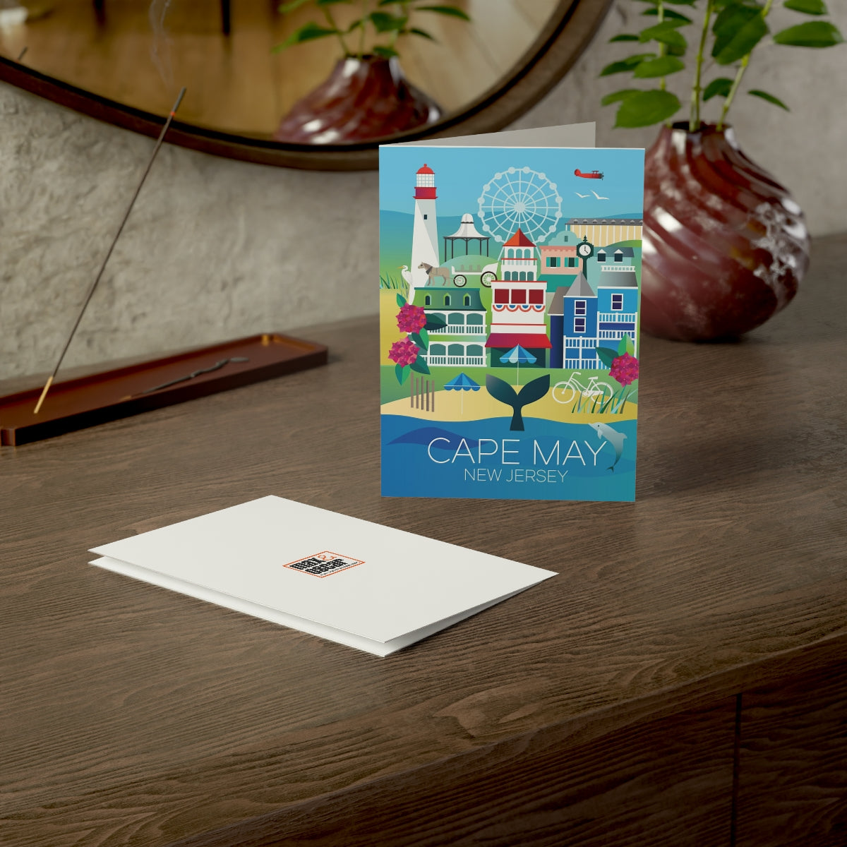 Cape May Folded Matte Notecards + Envelopes (10pcs)