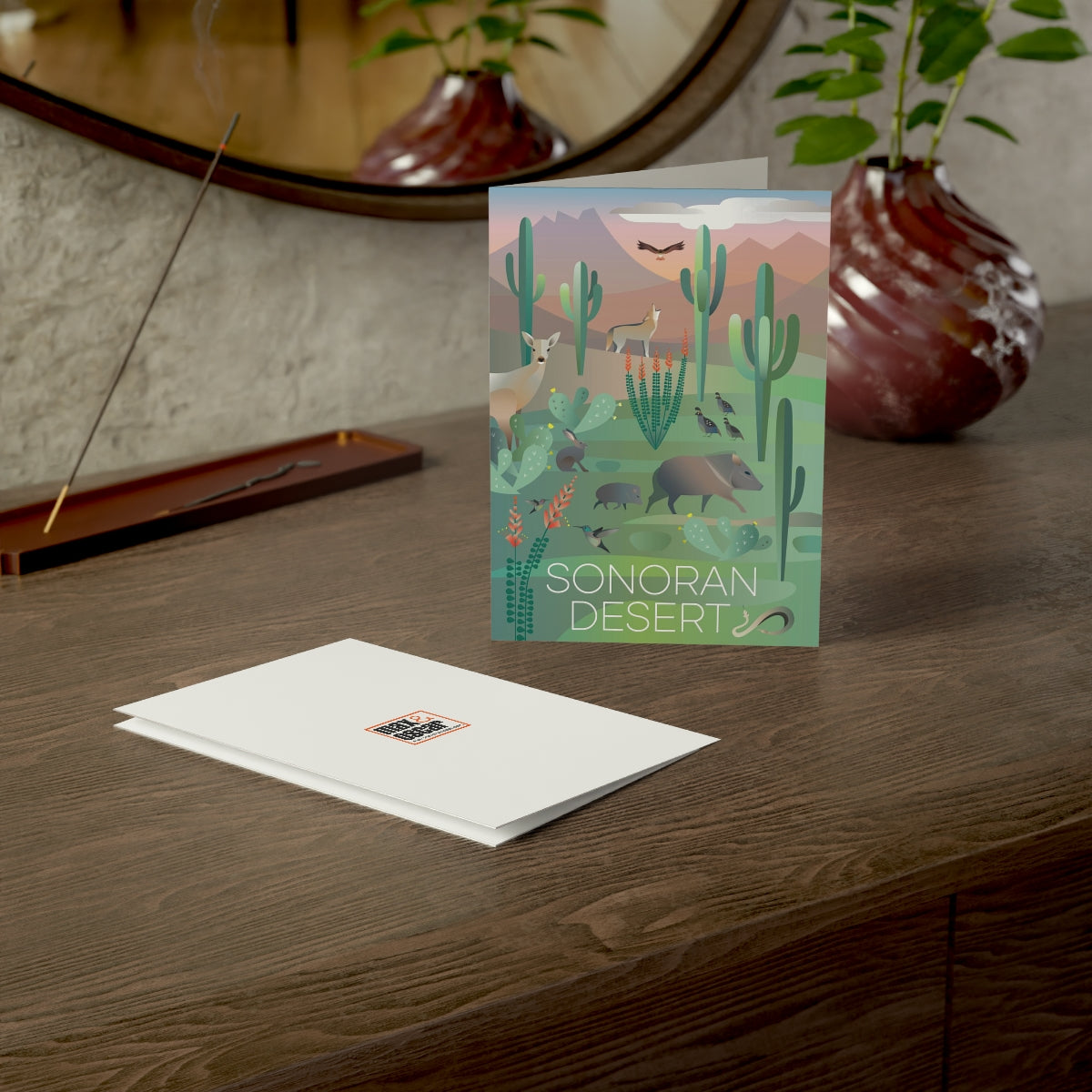 Sonoran Desert Folded Matte Notecards + Envelopes (10pcs)