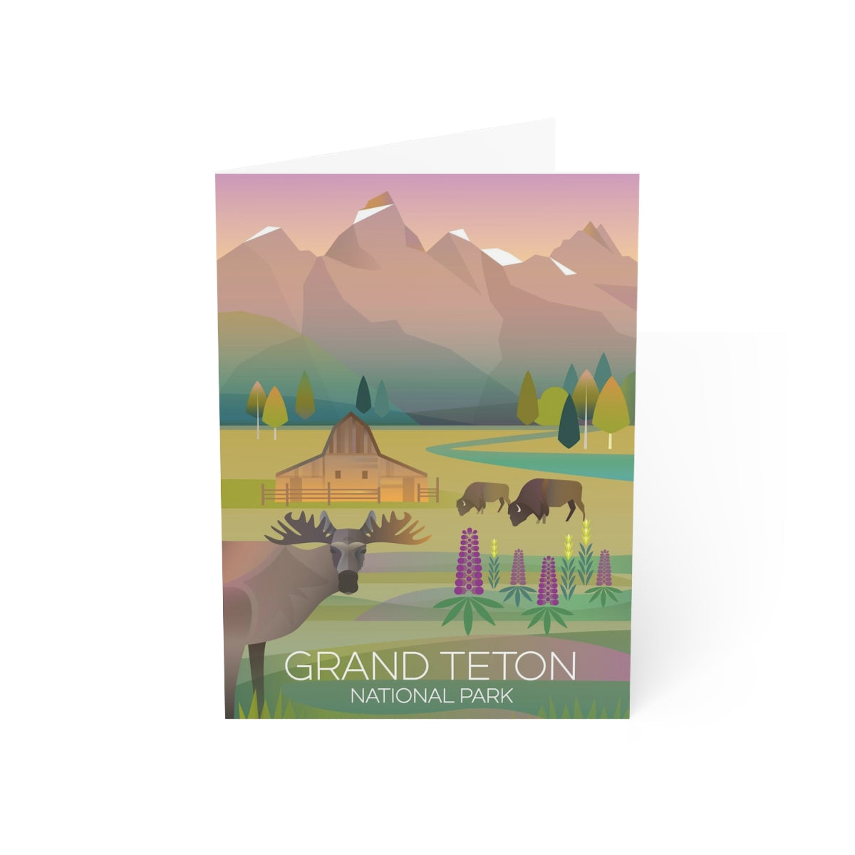 Grand Teton National Park Folded Matte Notecards + Envelopes (10pcs)