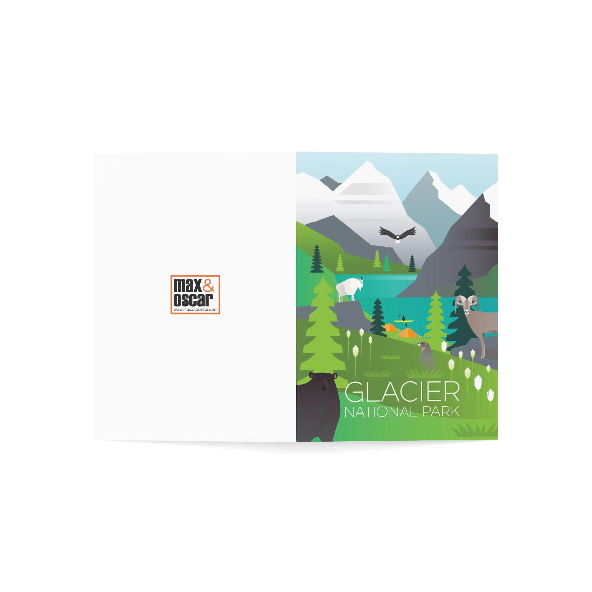 Glacier National Park Folded Matte Notecards + Envelopes (10pcs)