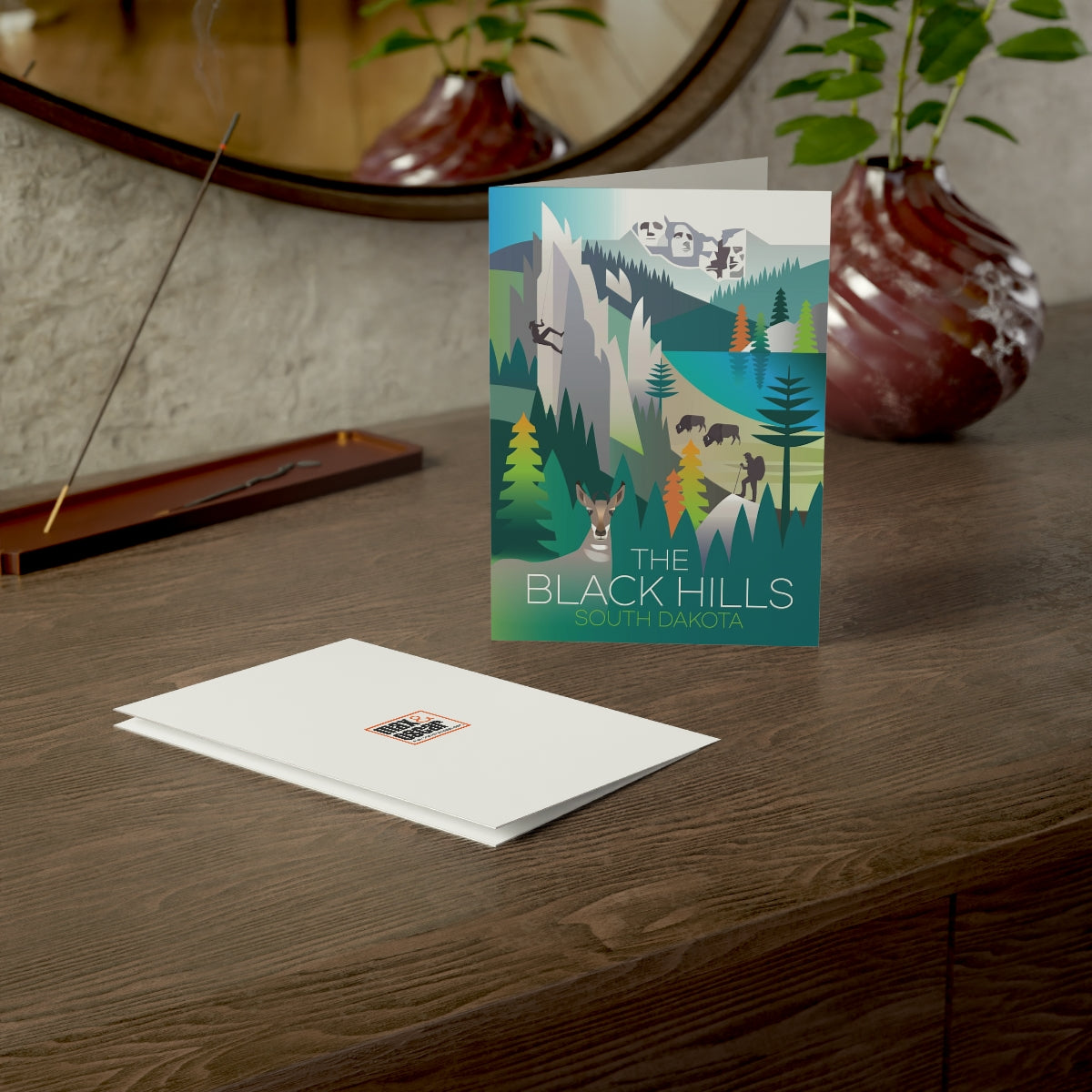 The Black Hills Folded Matte Notecards + Envelopes (10pcs)