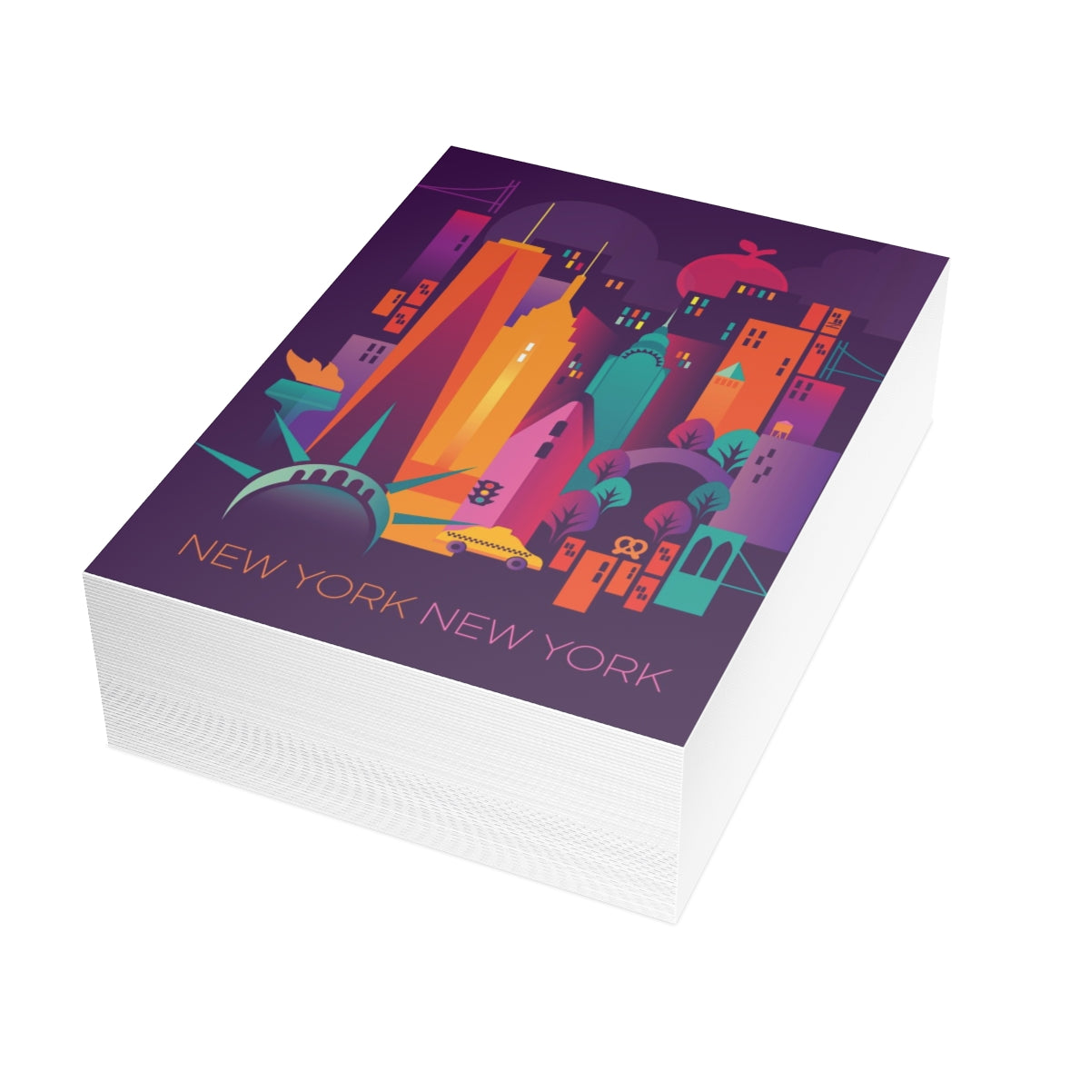 New York City Folded Matte Notecards + Envelopes (10pcs)