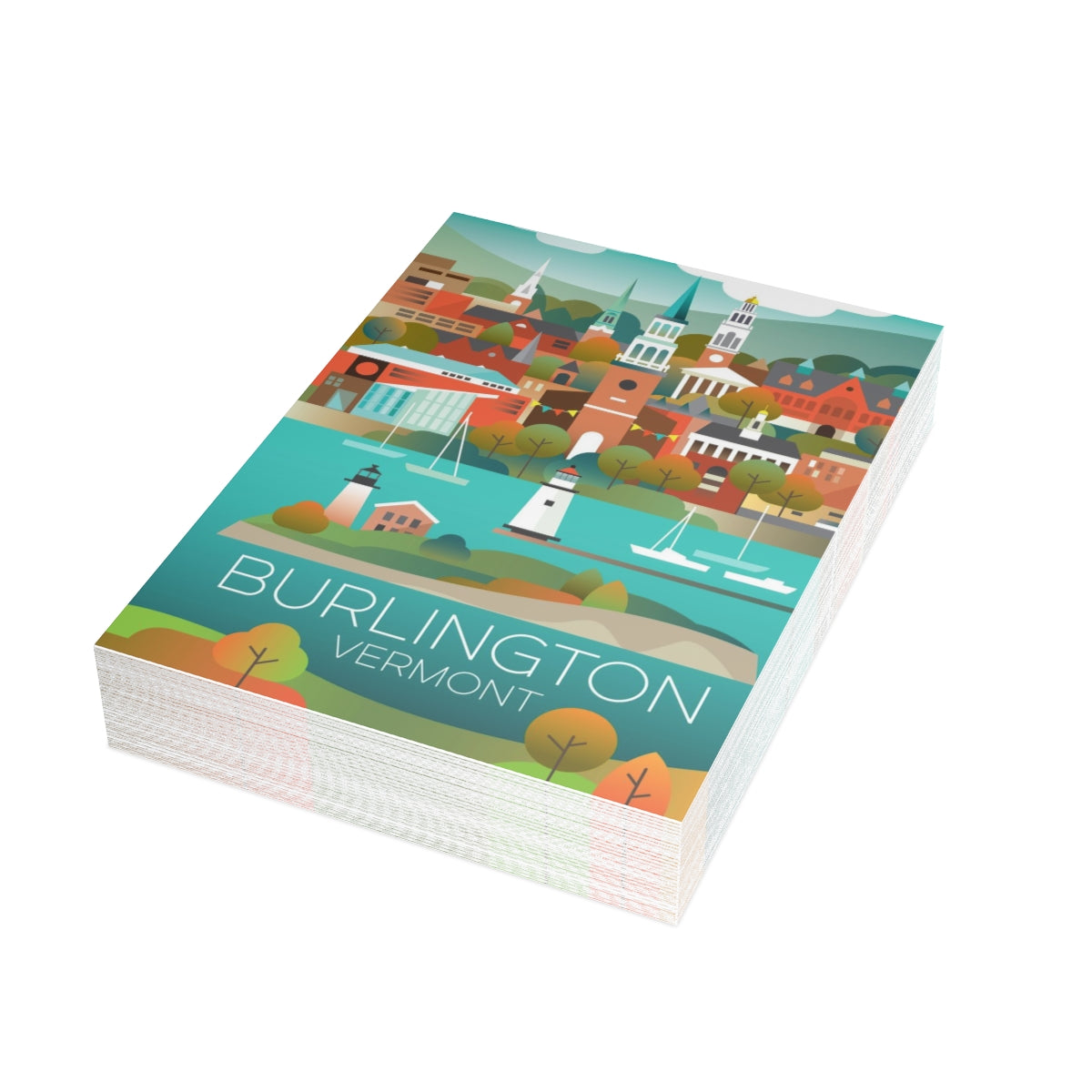 Burlington Folded Matte Notecards + Envelopes (10pcs)