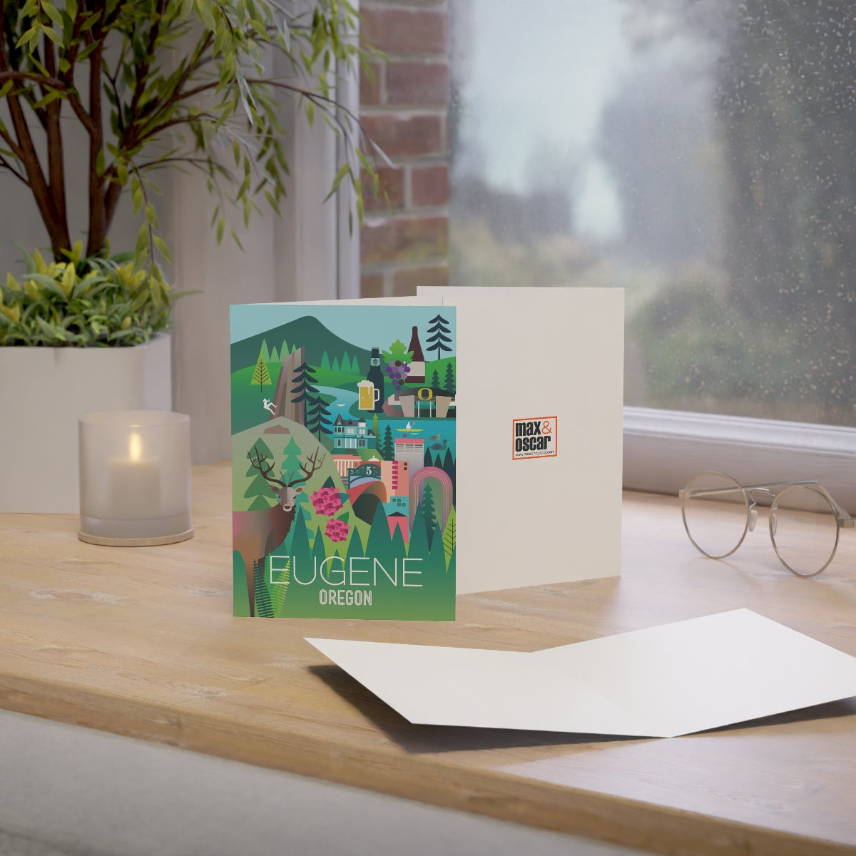 Eugene Folded Matte Notecards + Envelopes (10pcs)