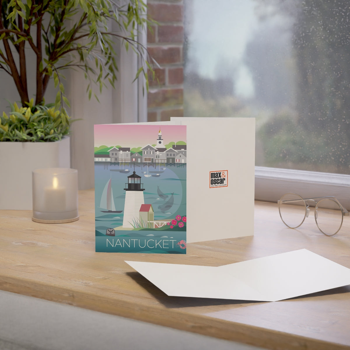 Nantucket Folded Matte Notecards + Envelopes (10pcs)