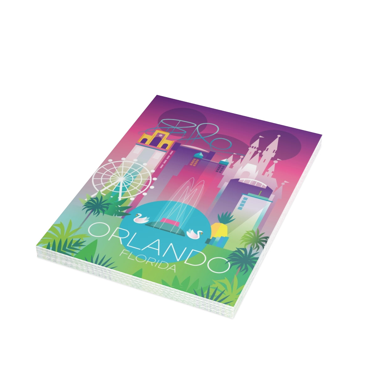 Orlando Folded Matte Notecards + Envelopes (10pcs)