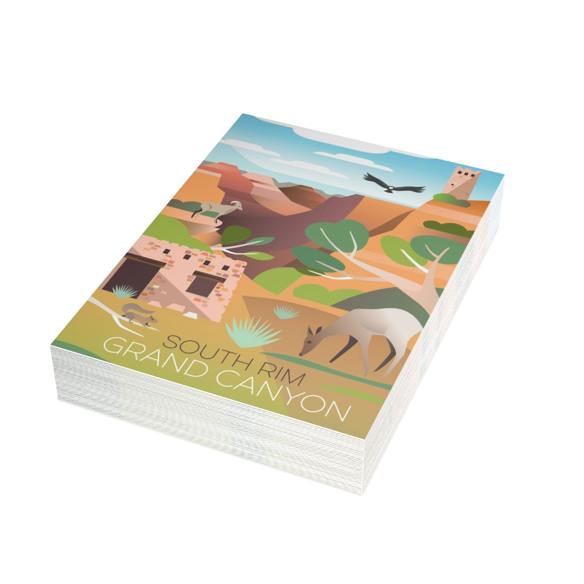 Grand Canyon National Park, South Rim Folded Matte Notecards + Envelopes (10pcs)