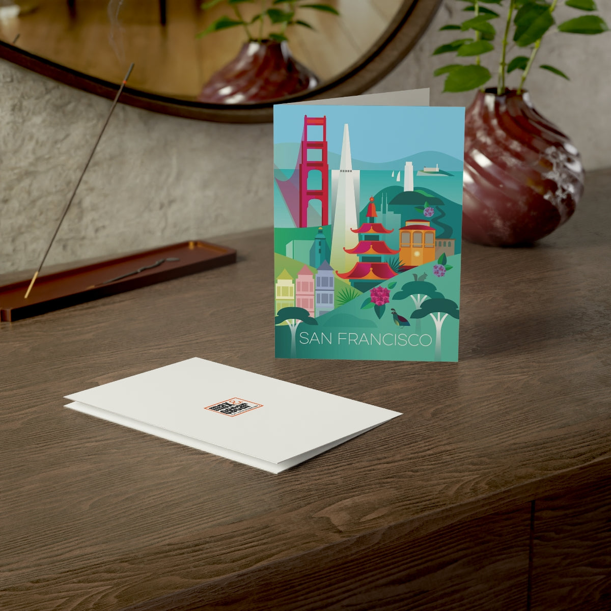 San Francisco Folded Matte Notecards + Envelopes (10pcs)