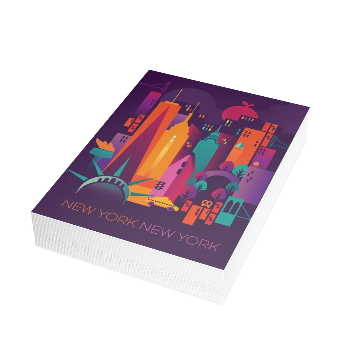 New York City Folded Matte Notecards + Envelopes (10pcs)