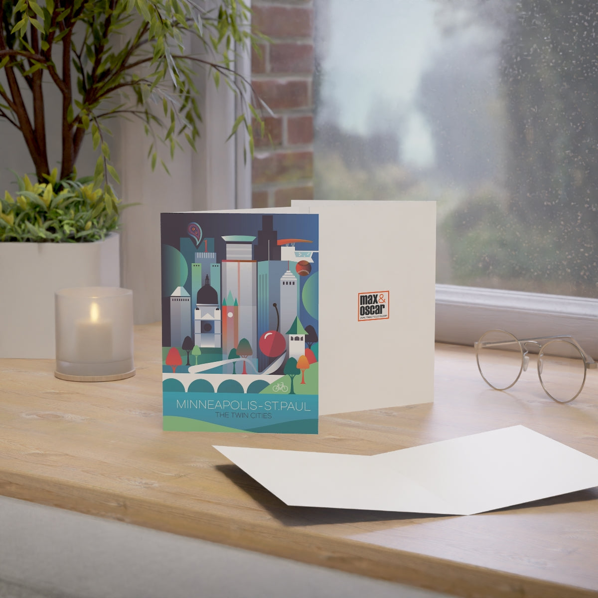 Minneapolis-St. Paul Folded Matte Notecards + Envelopes (10pcs)