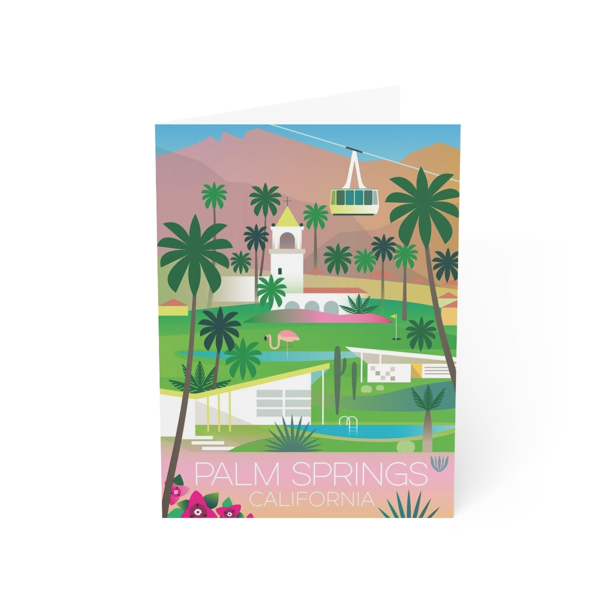 Palm Springs Folded Matte Notecards + Envelopes (10pcs)