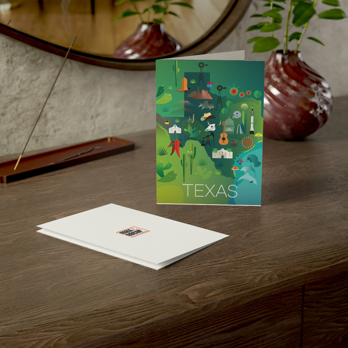 Texas Folded Matte Notecards + Envelopes (10pcs)