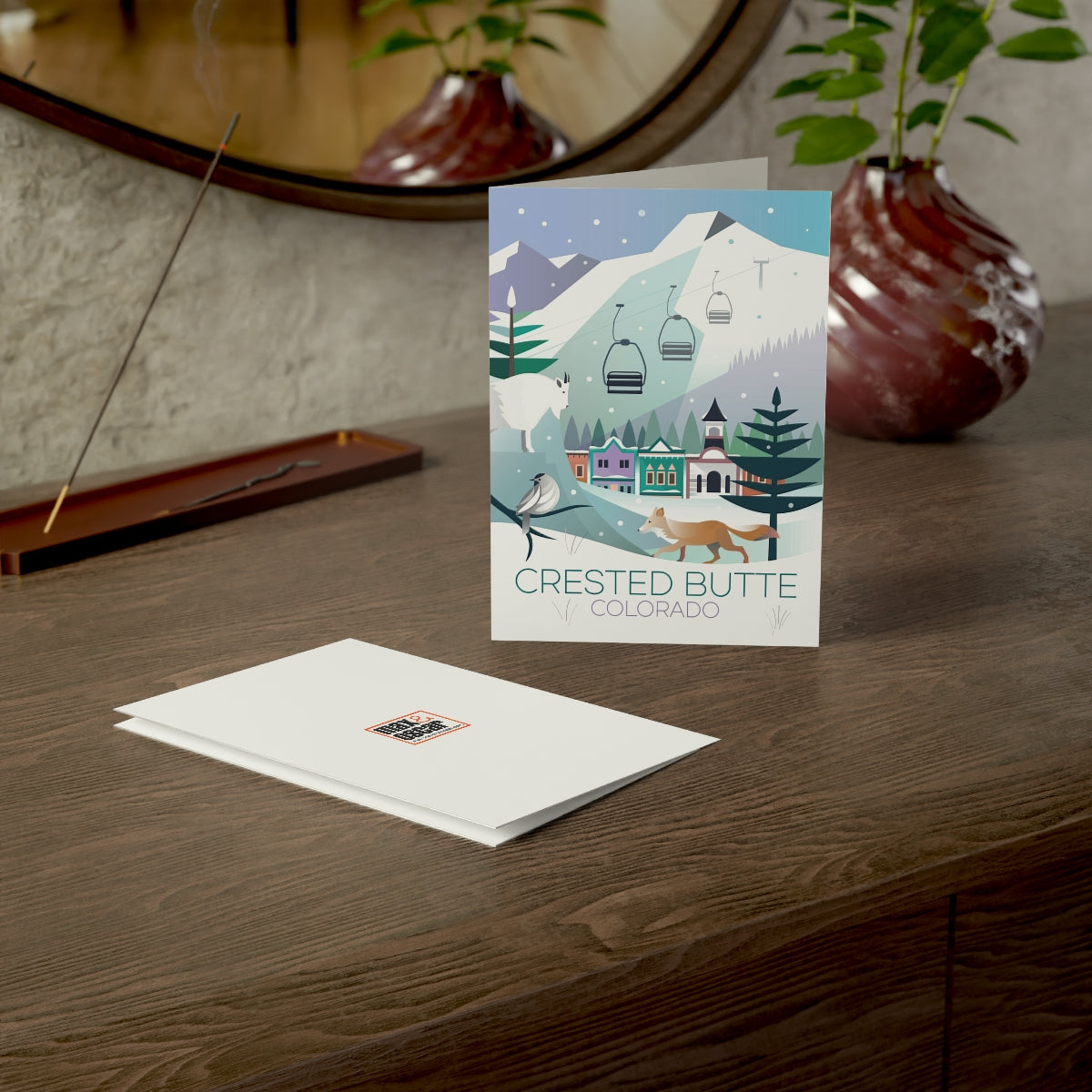 Crested Butte Folded Matte Notecards + Envelopes (10pcs)
