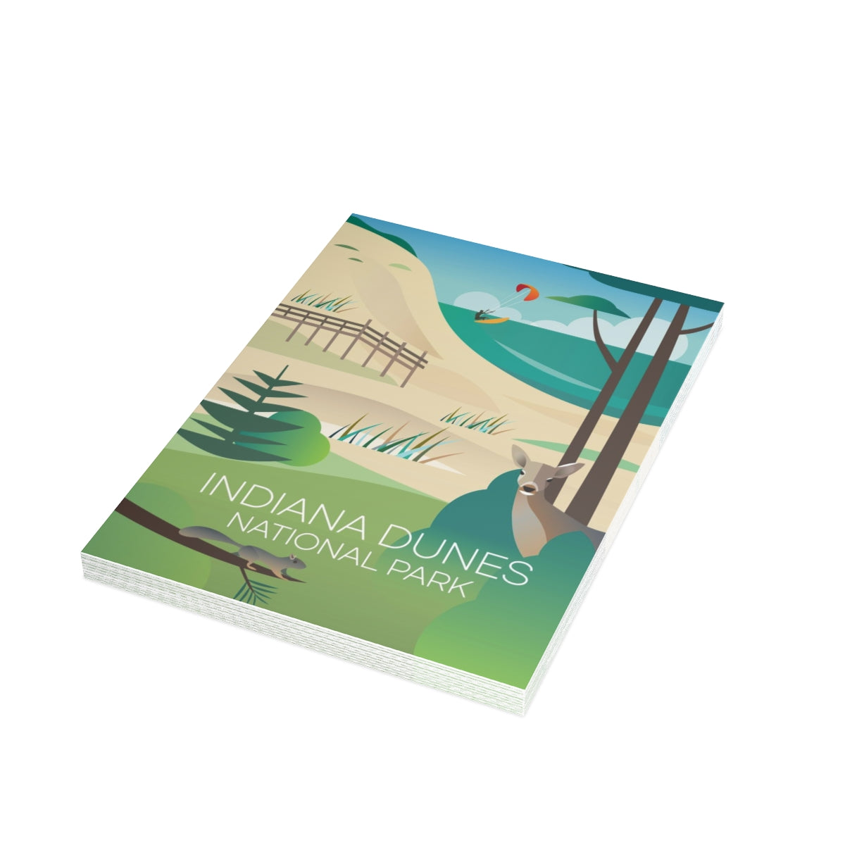 Indiana Dunes National Park Folded Matte Notecards + Envelopes (10pcs)
