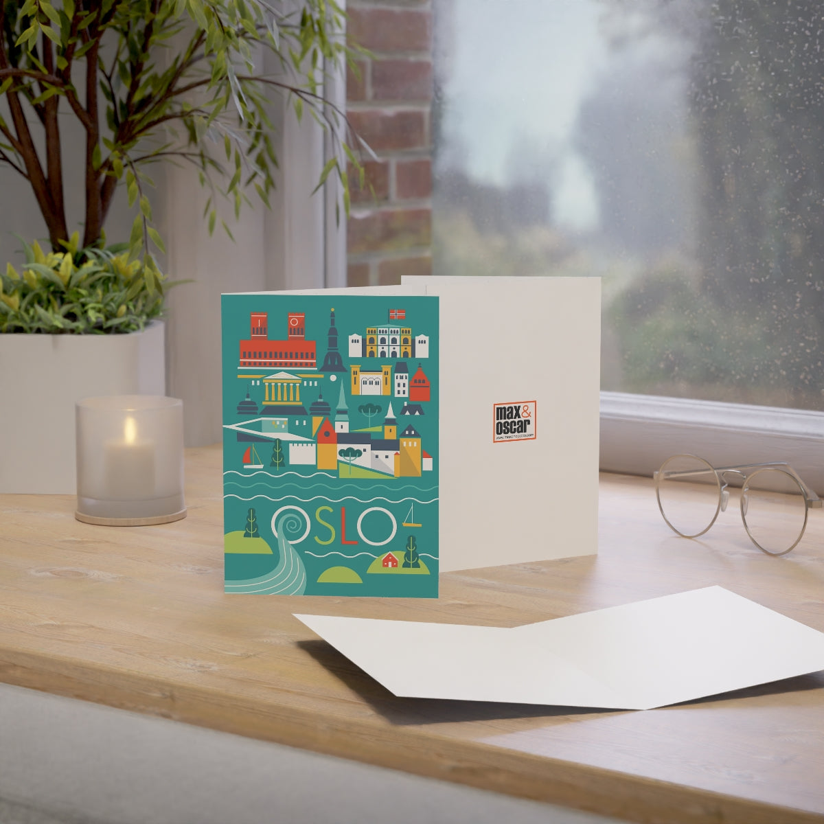 Oslo Folded Matte Notecards + Envelopes (10pcs)